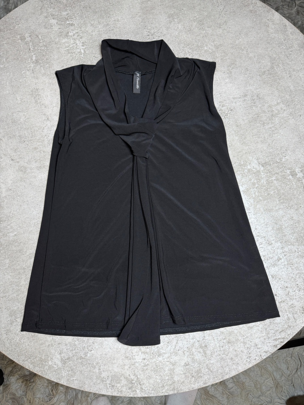 Jil Sander Black Draped Twist-Detail Blouse